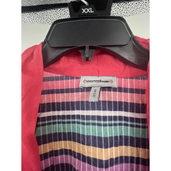 Anthropologie Conditions Apply One Size Striped Colorful Open Front - Picture 8 of 8